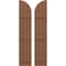 Ekena Millwork Americraft 3-Board (3 Batten) Wood Joined Board-n-Batten Shutters w/ Arch Top, ARW401BQ311X77BTH, PR ARW401BQ311X77BTH - alternate 1